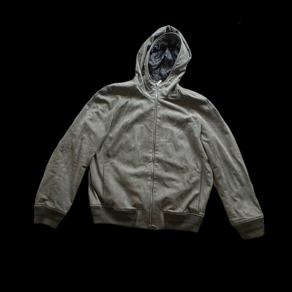 DIOR Large Grey Leather Fur Men's Jacket - Picture 1 of 6